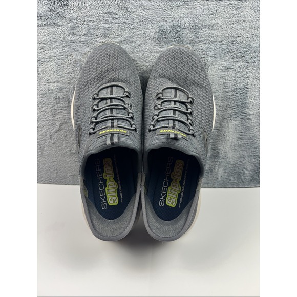 Skechers Slip-ins Shoes Mens Size 8.5 Wide Fit Charcoal Memory Foam 232457W Mesh main image 5